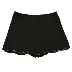 Forever 21 scalloped gold beaded trim shorts